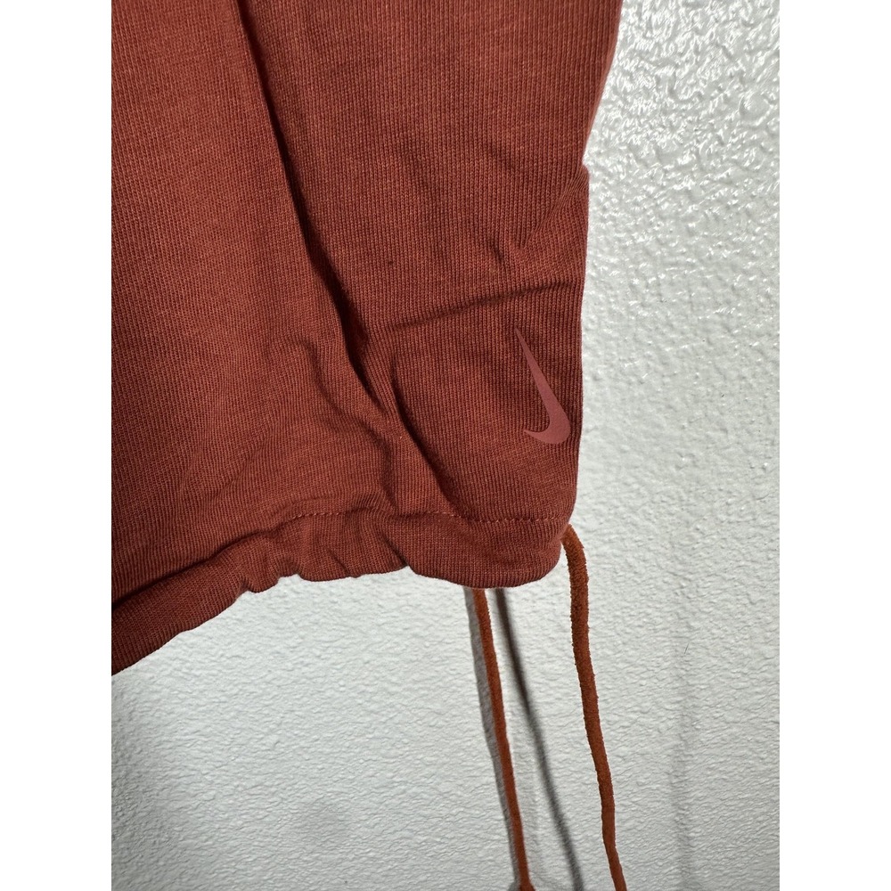 Nike‎ Tank Top Womens XL Rust Brown Crop Drawstring Hem Athletic Shirt Casual - Picture 6 of 7